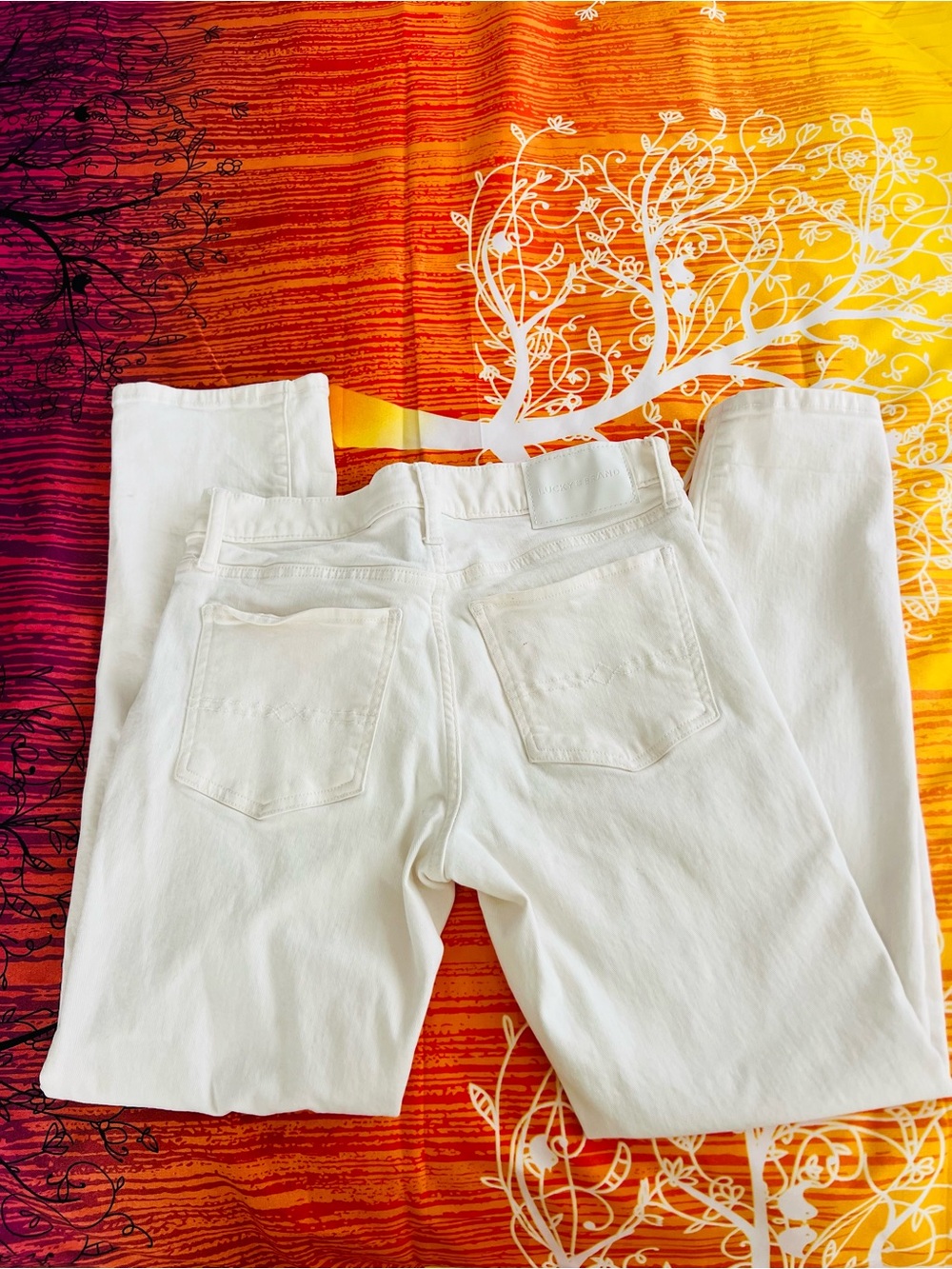 Lucky Brand White Cropped Ankle Jeans
